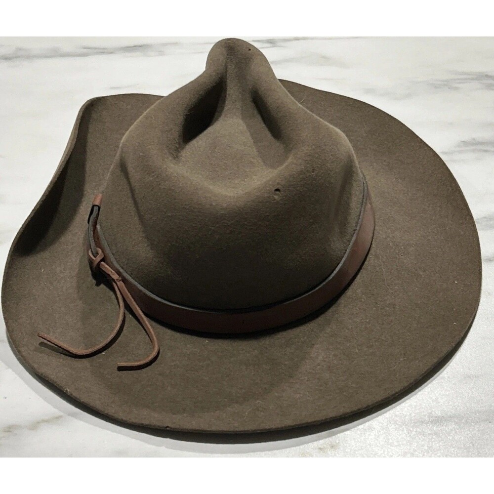 Vintage STETSON MALLORY OUTLAND Brown WESTERN HAT VINTAGE SIZE 7 1/4 Bohemian